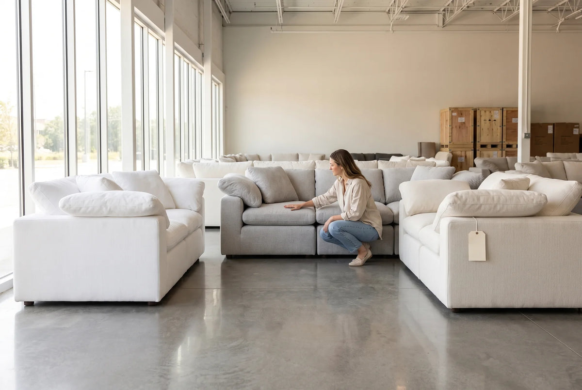 Like-new Cloud sofas, certified by SOFAST.
