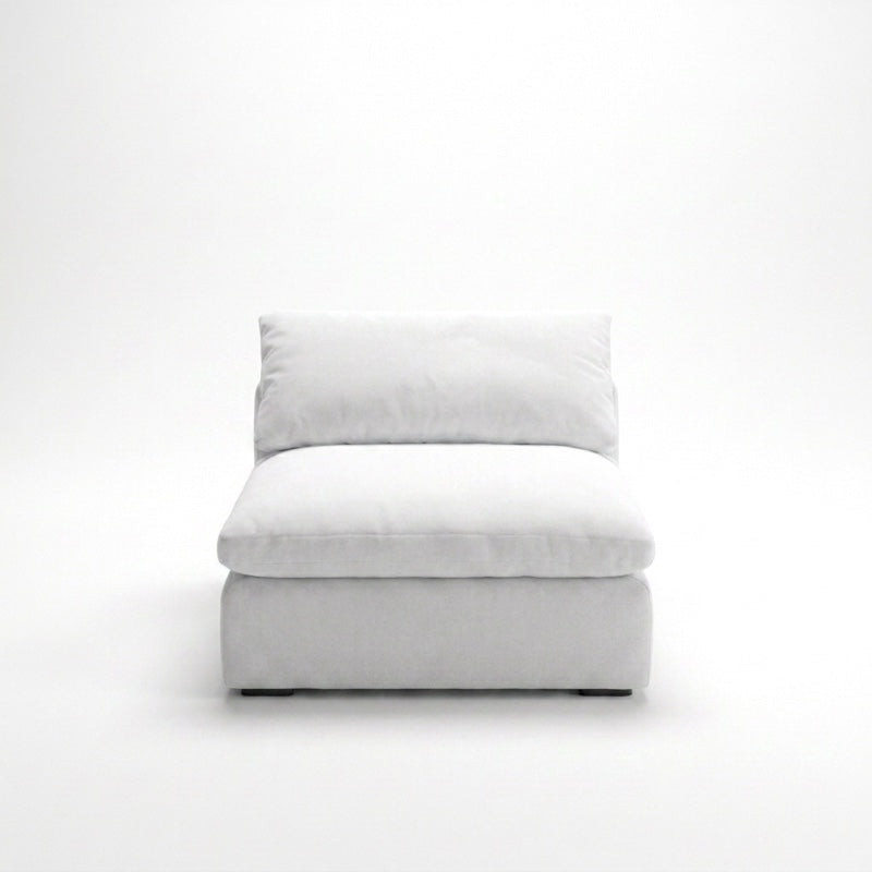 Cloud Armless Module white performance fabric - front view