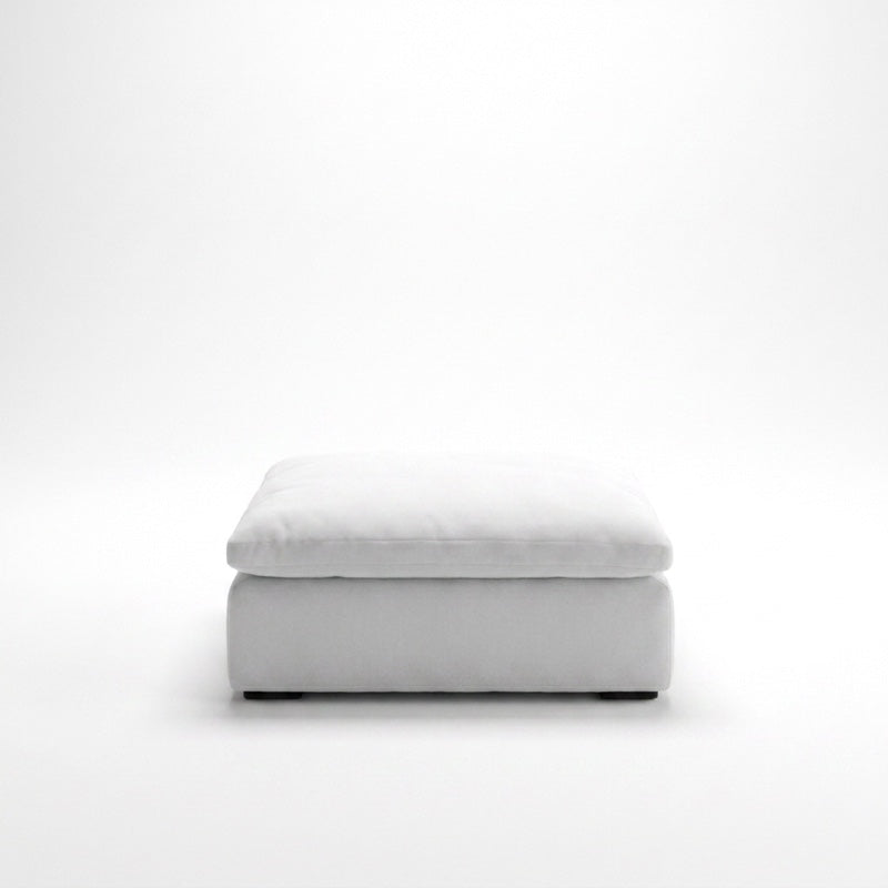 Cloud Ottoman Module white performance fabric - front view