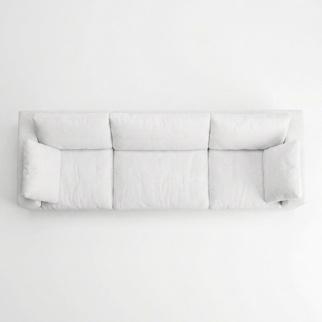 Storage 3-Piece Modular Sofa white - top view