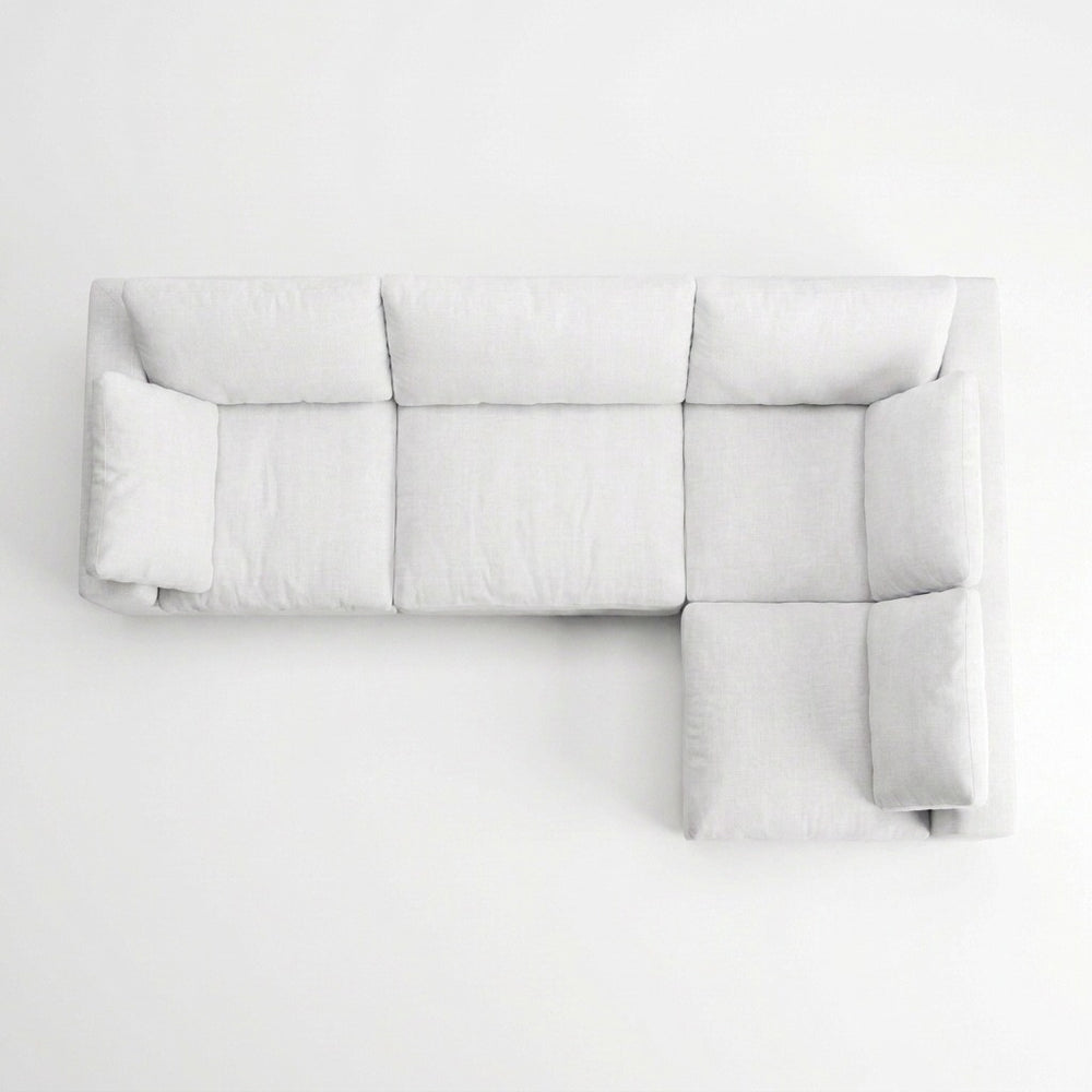 Storage 4-Piece L-Sectional white - top view