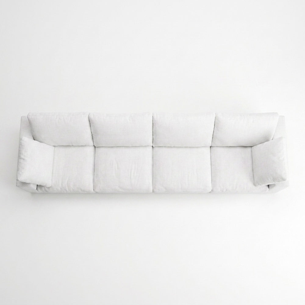 Storage 4-Piece Classic Sectional white - top view
