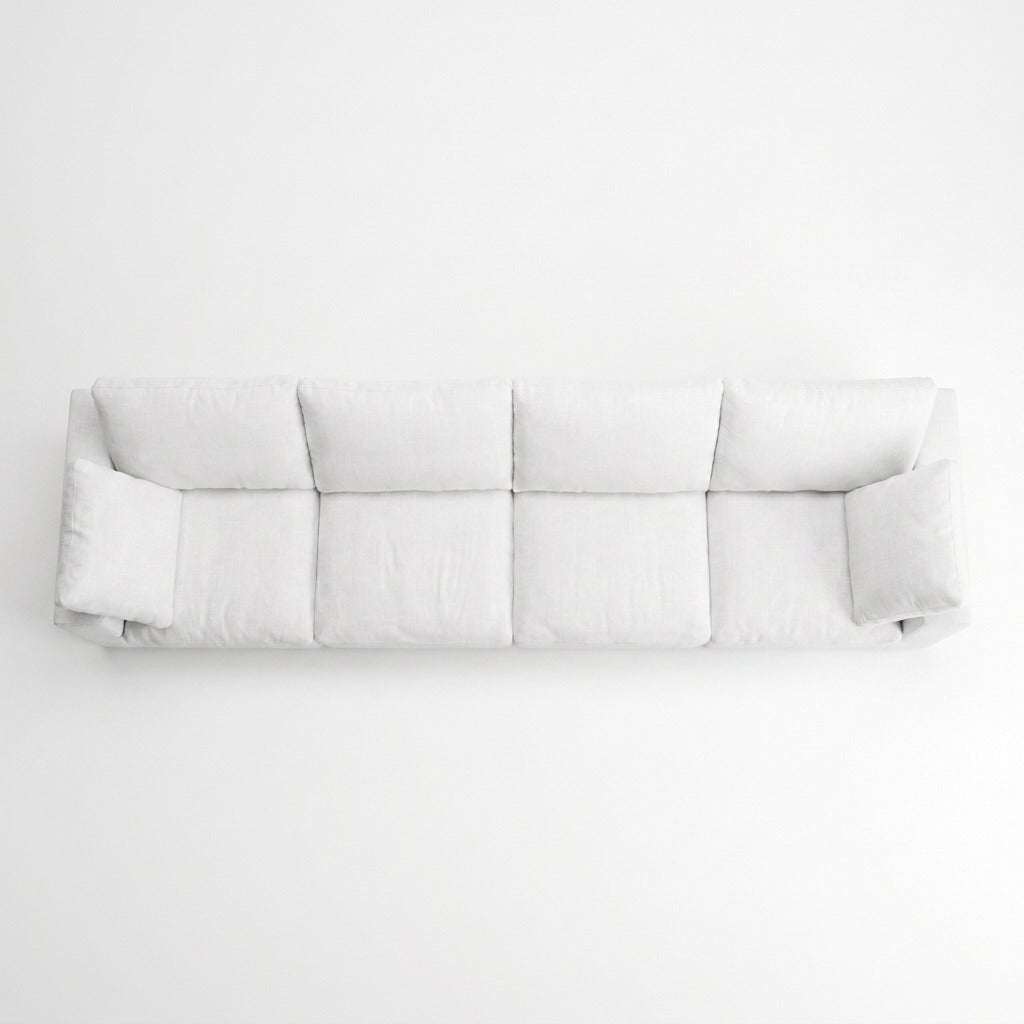 Storage 4-Piece Classic Sectional white - top view