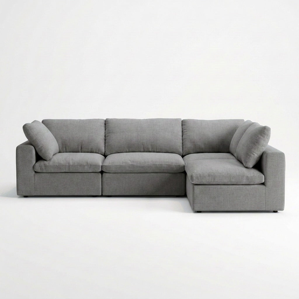 Storage 4-Piece L-Sectional - Gray